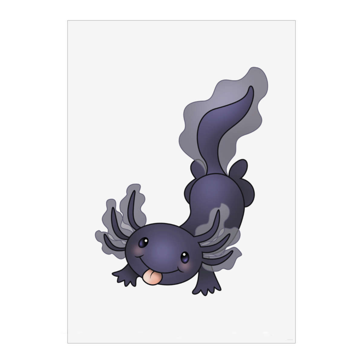 'Cute Axolotl' Wall Art Poster - A2 Portrait - Unframed Wall Art Print for Home Decor - 594mm / 23.4in (PP00232297)