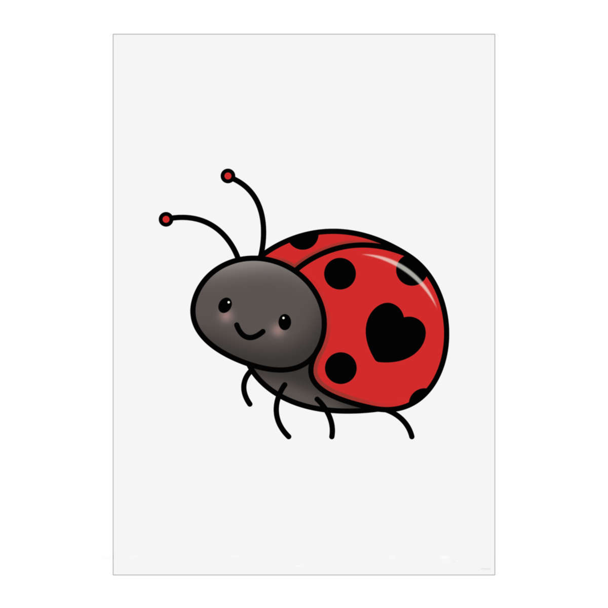 'Love Ladybird' Wall Art Poster Print -  Unframed Artwork for Home Decor - A2 Portrait (PP00236821)