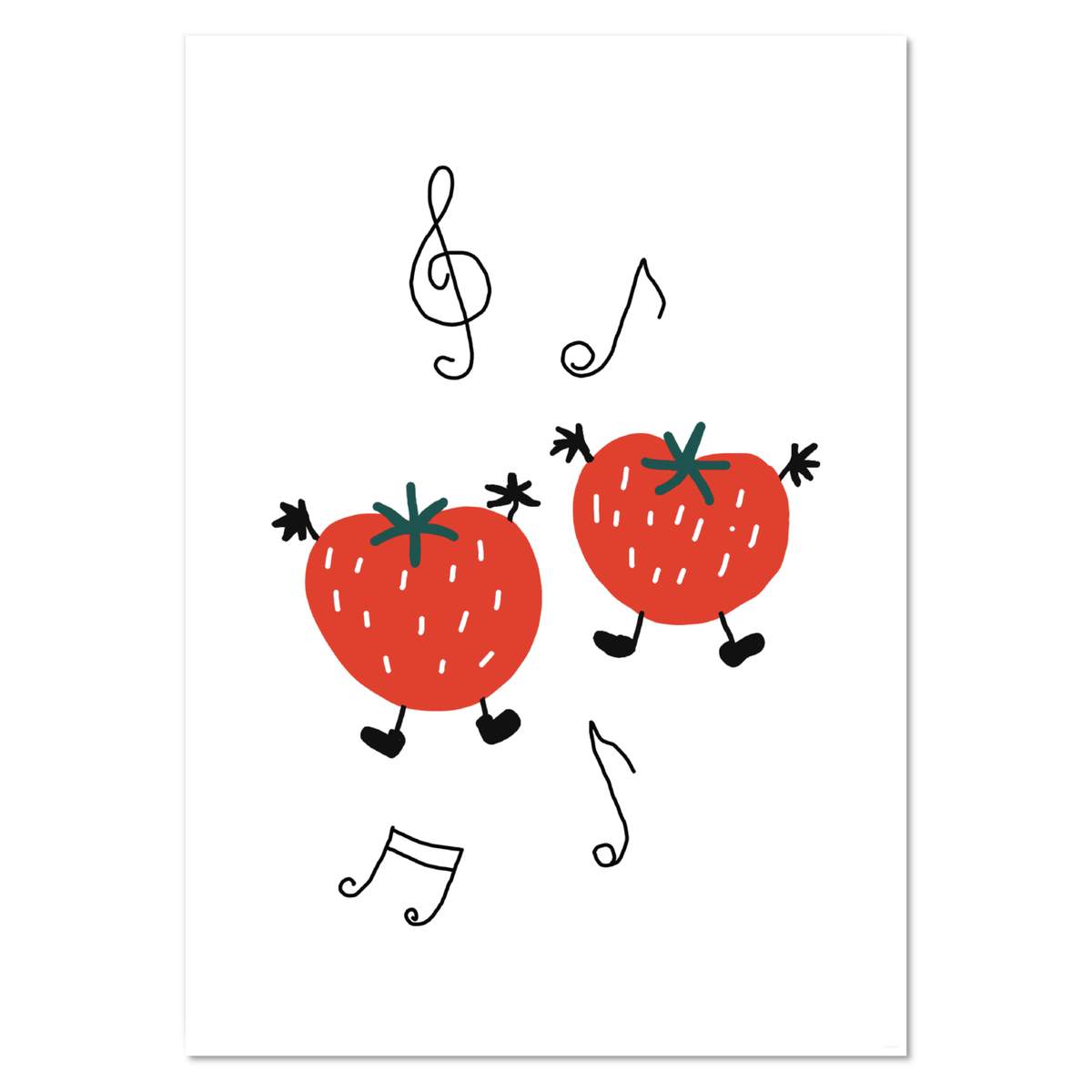 A2 'Dancing strawberries ' Wall Poster / Print (PP00244465)