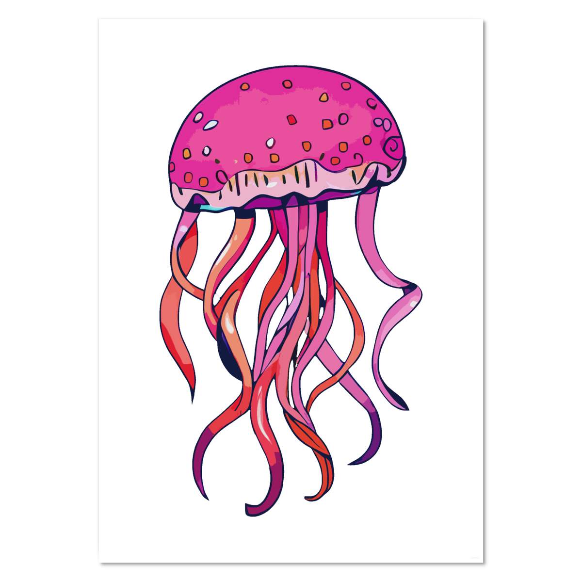 A2 'Pink Jellyfish' Wall Poster / Print (PP00262782)