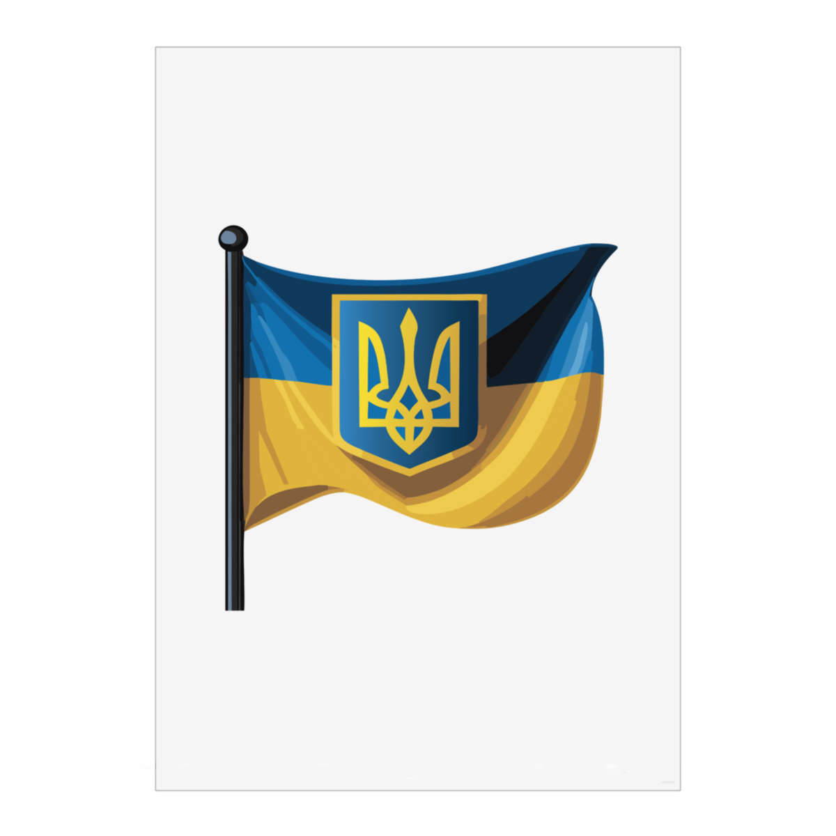 'Ukraine National Flag ' Wall Art Poster Print -  Unframed Artwork for Home Decor - A2 Portrait (PP00267800)