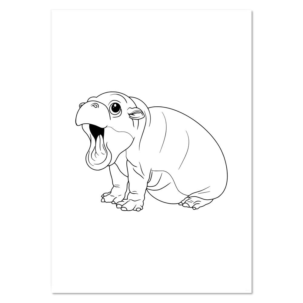 'Roaring Baby Pygmy Hippo' Wall Posters / Prints (PP050657) - Picture 9 of 14