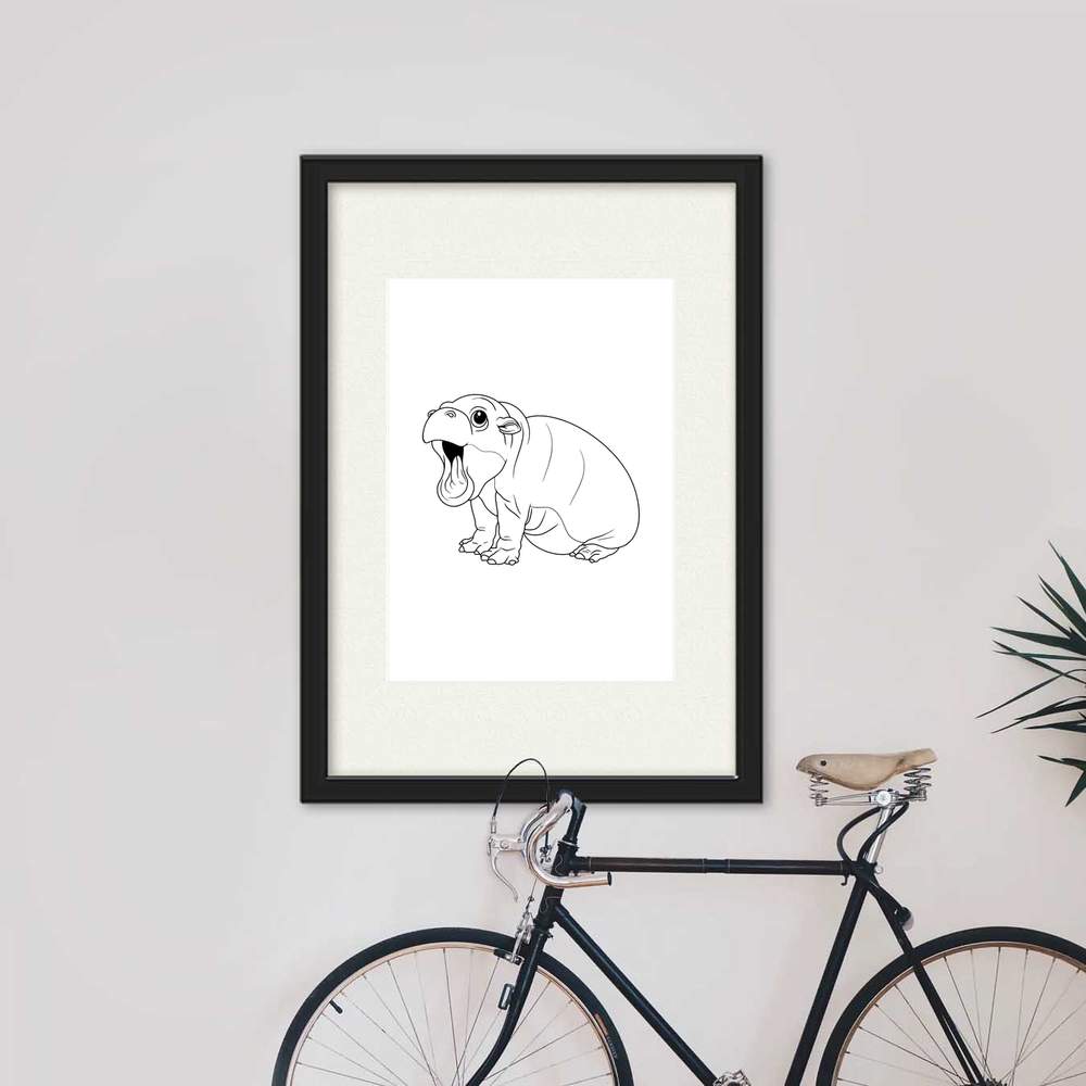 'Roaring Baby Pygmy Hippo' Wall Posters / Prints (PP050657) - Picture 10 of 14
