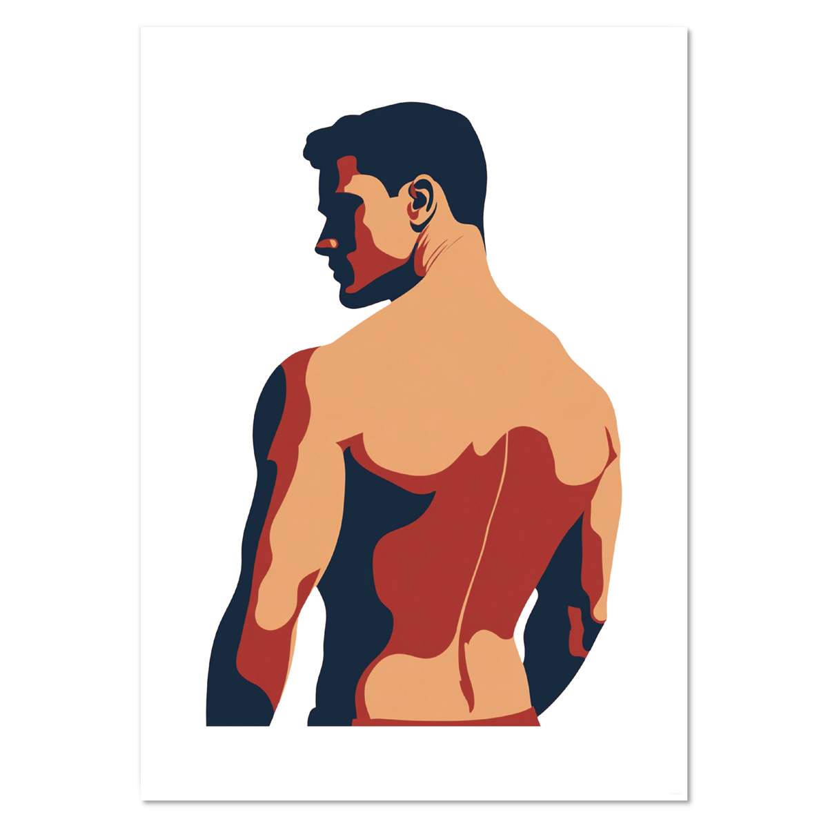 A2 'Minimalist Muscular Man ' Wall Poster / Print (PP00304206)
