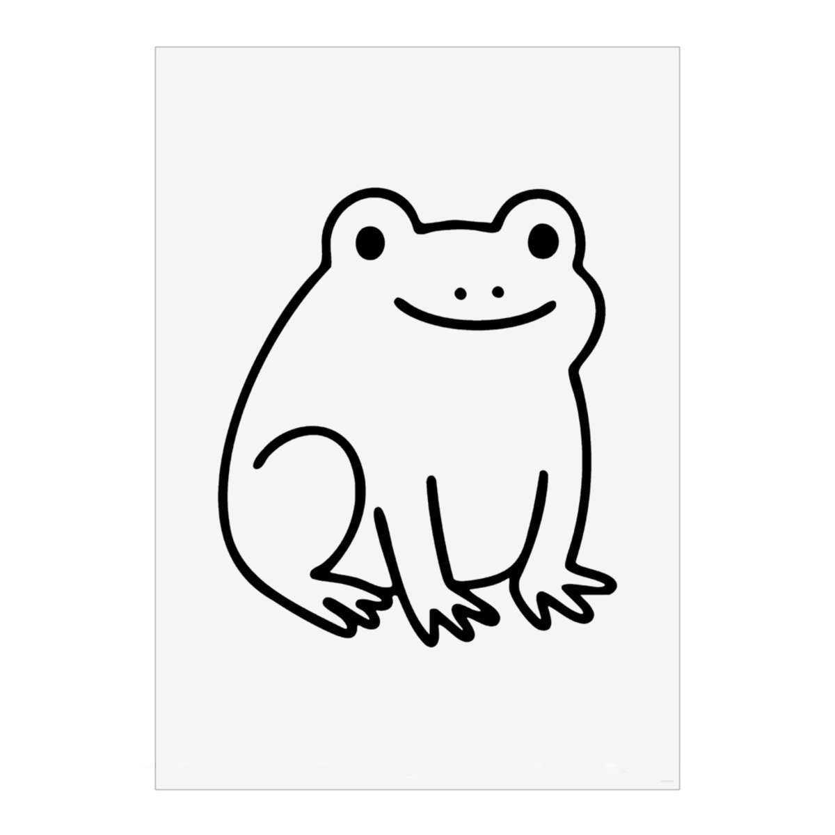 'Cute Frog' Wall Art Poster - A2 Portrait - Unframed Wall Art Print for Home Decor - 594mm / 23.4in (PP00315008)