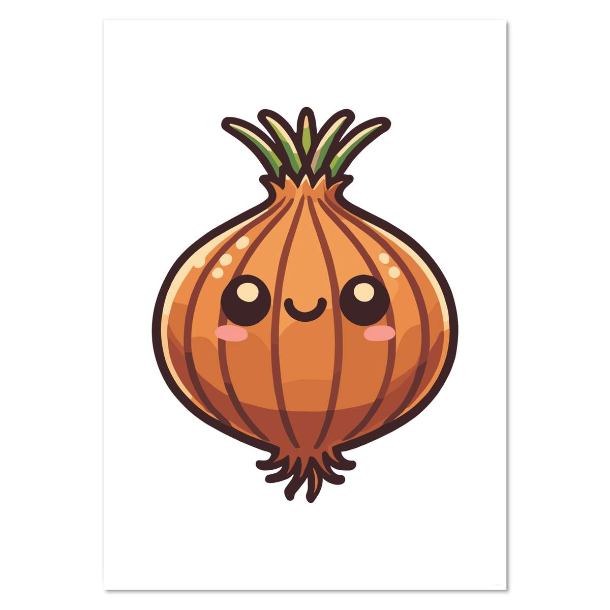 A2 'Cute Brown Onion' Wall Poster / Print (PP00320202)