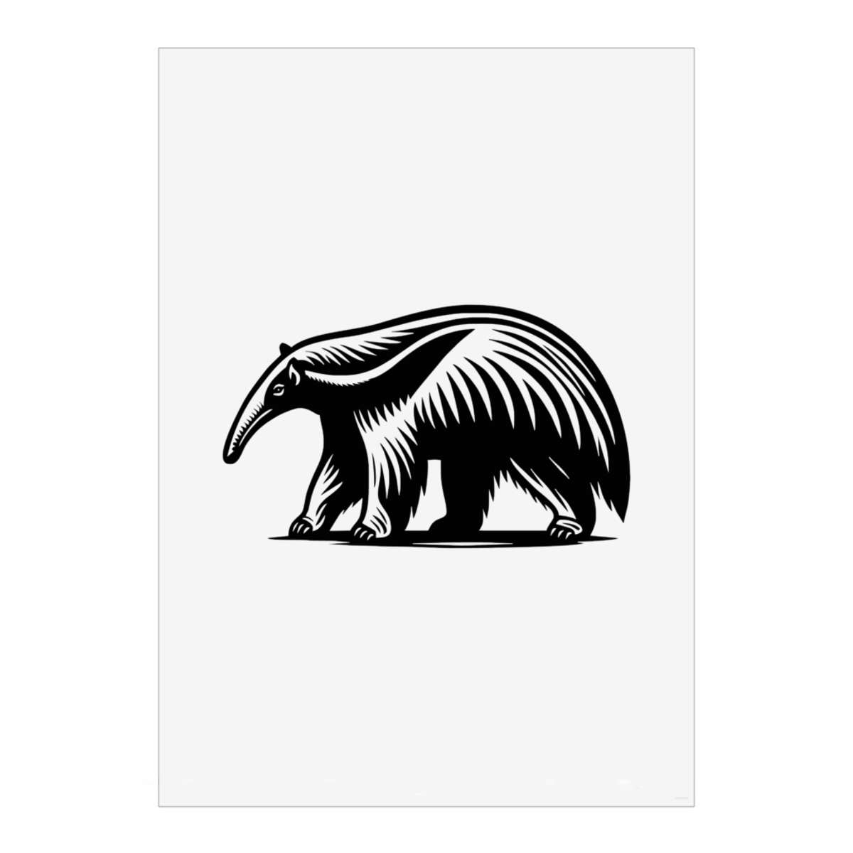 'Anteater Walking' Wall Art Poster - A2 Portrait - Unframed Wall Art Print for Home Decor - 594mm / 23.4in (PP00327531)