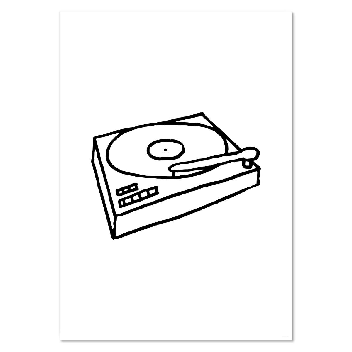 A3 'Record Player' Wall Poster / Print (PP00007827)