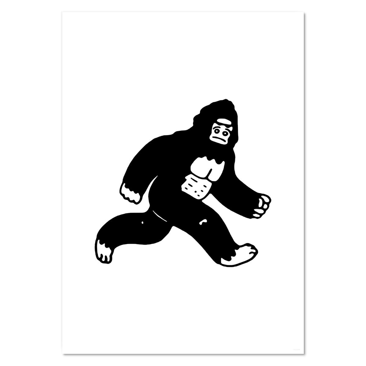 A3 'Walking Gorilla' Wall Poster / Print (PP00009939)
