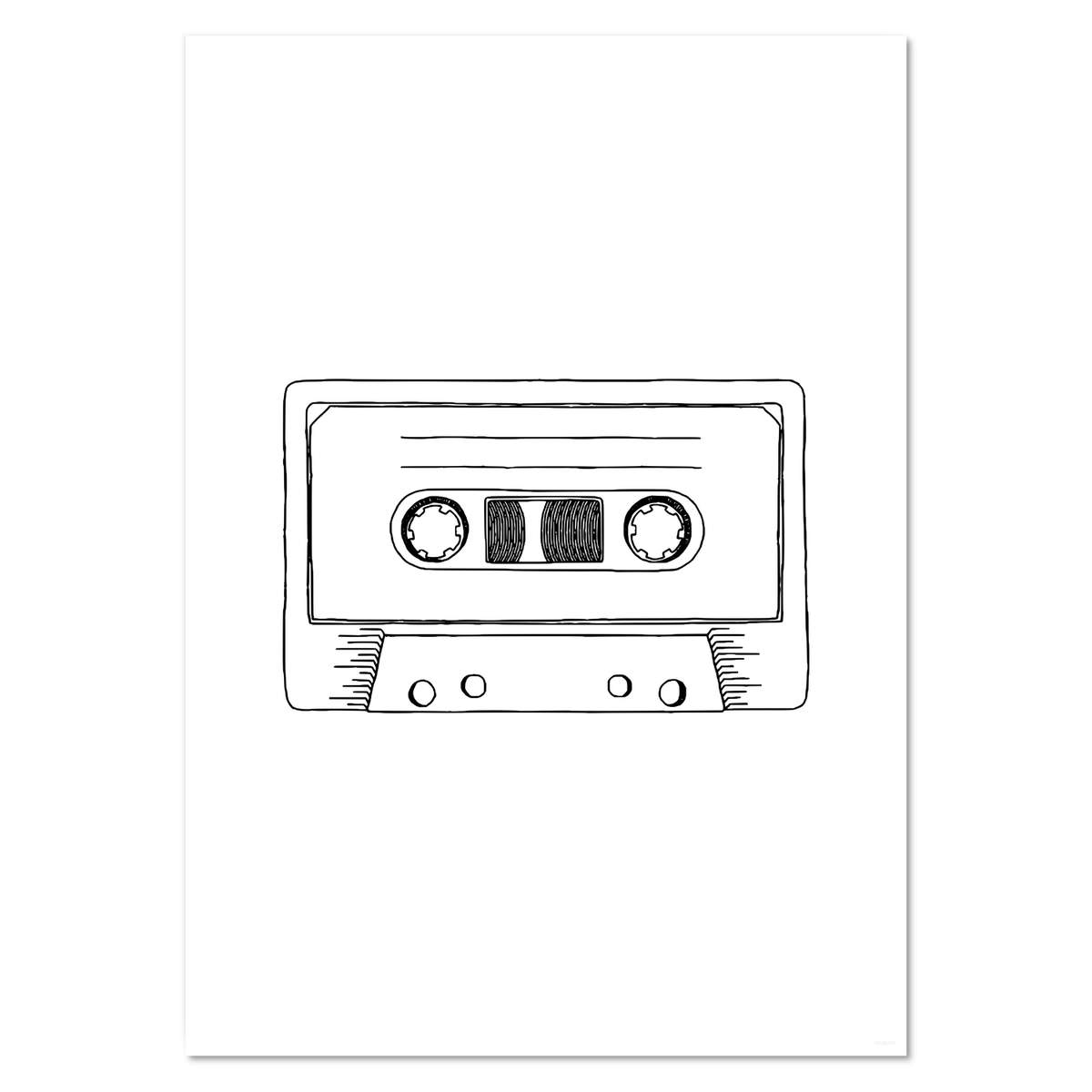 A3 'Cassette Tape' Wall Poster / Print (PP00046147)