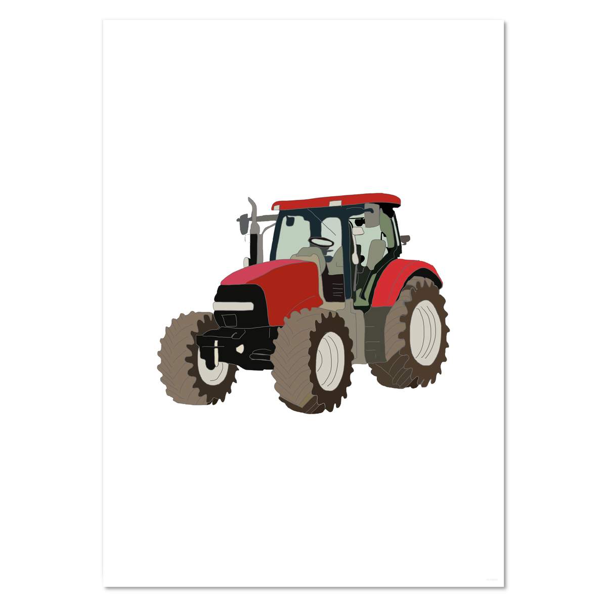 A3 'Red Tractor' Wall Poster / Print (PP00138291)