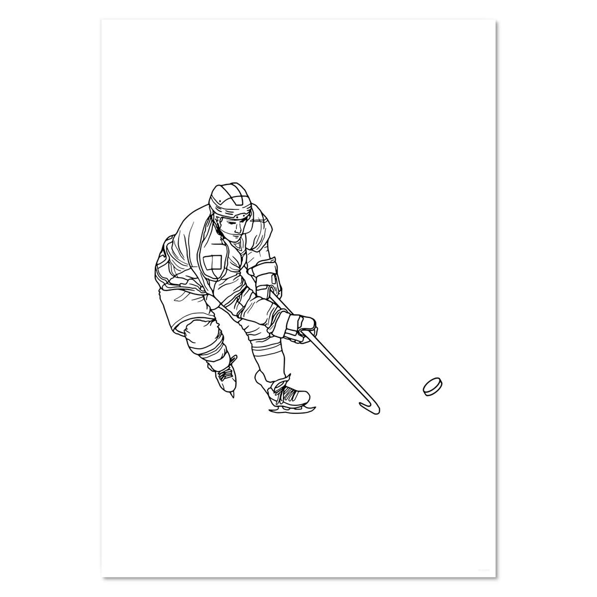 A3 'Ice Hockey Player' Wall Poster / Print (PP00149203)