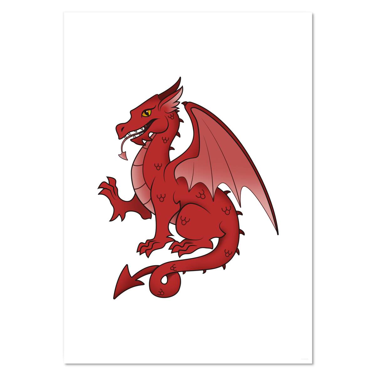 A3 'Welsh Dragon' Wall Poster / Print (PP00150979)