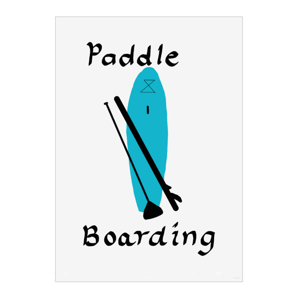 'The Joy of Paddle Boarding' Wall Art Poster Print -  Unframed Artwork for Home Decor - A3 Portrait (PP00258582)