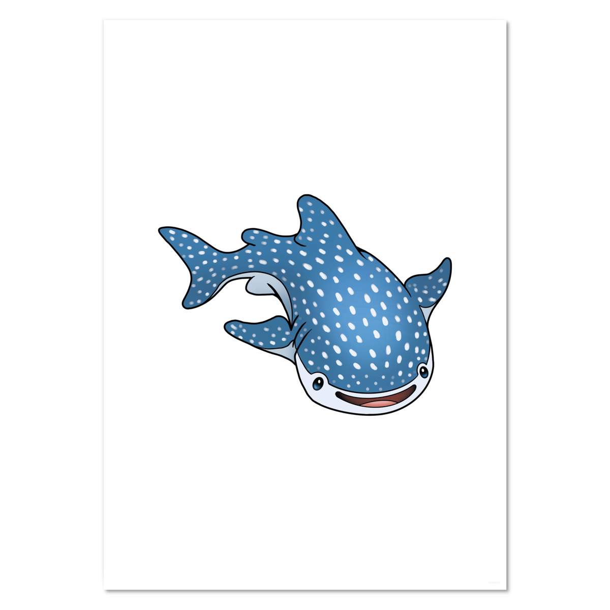 A3 'Cute Whale Shark' Wall Poster / Print (PP00286393)