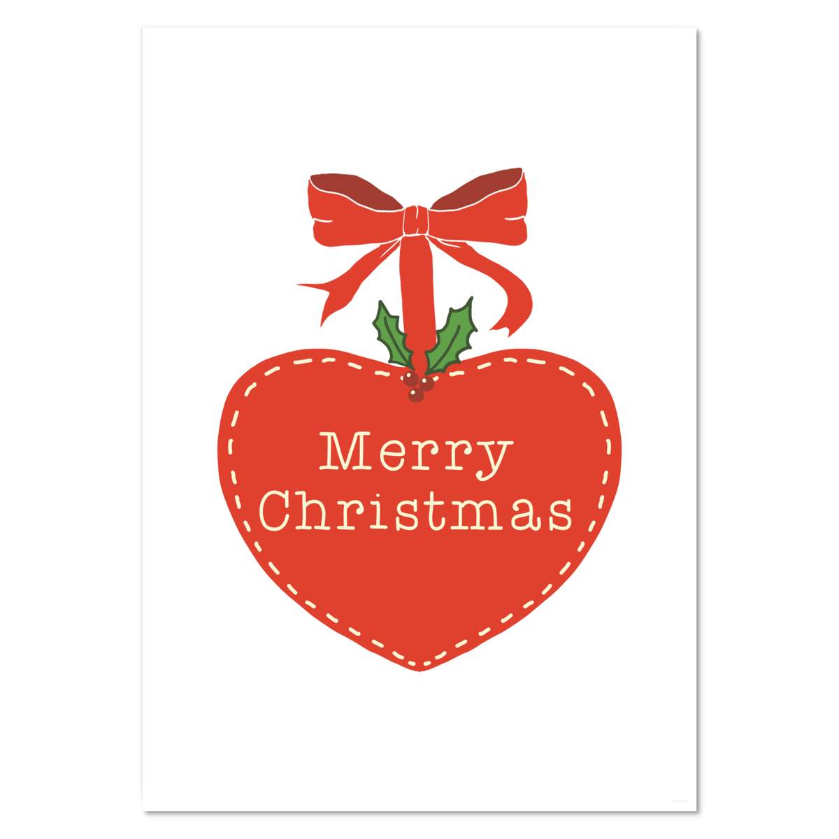 A3 'Merry Christmas Heart' Wall Poster / Print (PP00296637)