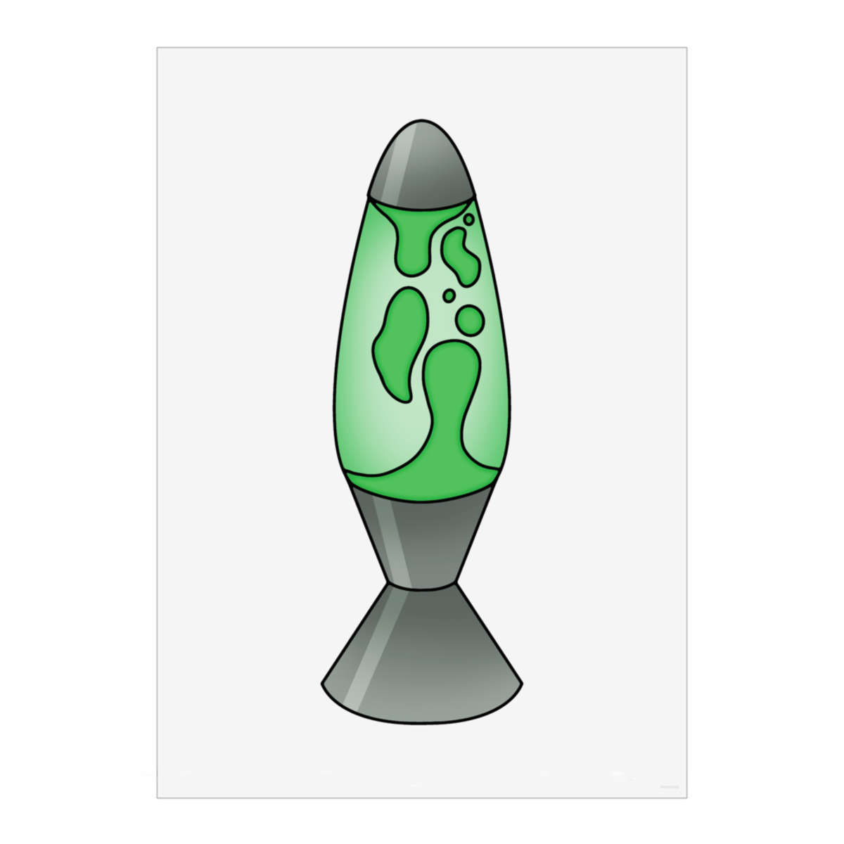'Green Lava Lamp' Wall Art Poster - A3 Portrait - Unframed Wall Art Print for Home Decor - 420mm / 16.5in (PP00300152)