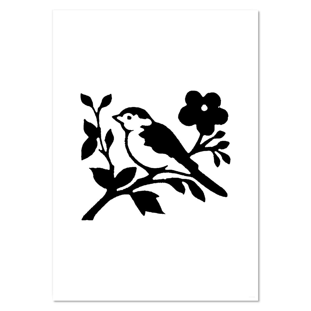 A3 'Bird Sitting on Tree Branch' Wall Poster / Print (PP00314923)