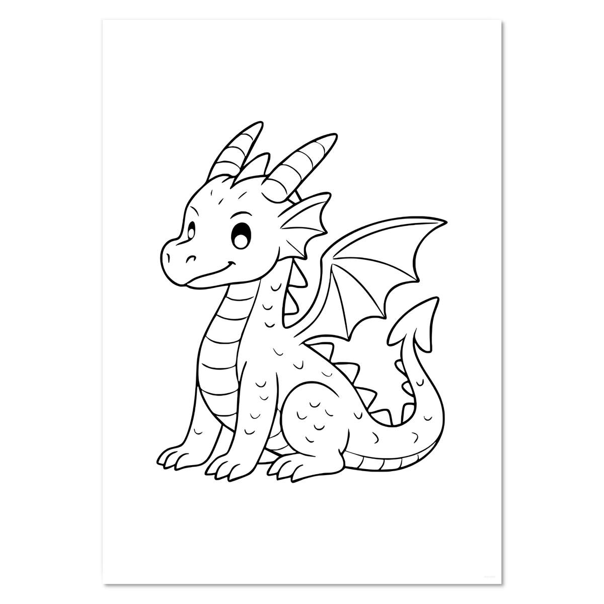 A3 'Cartoon Dragon' Wall Poster / Print (PP00318491)