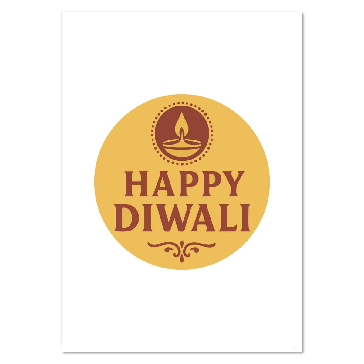 A3 'Happy Diwali Emblem Design' Wall Poster / Print (PP00323528)