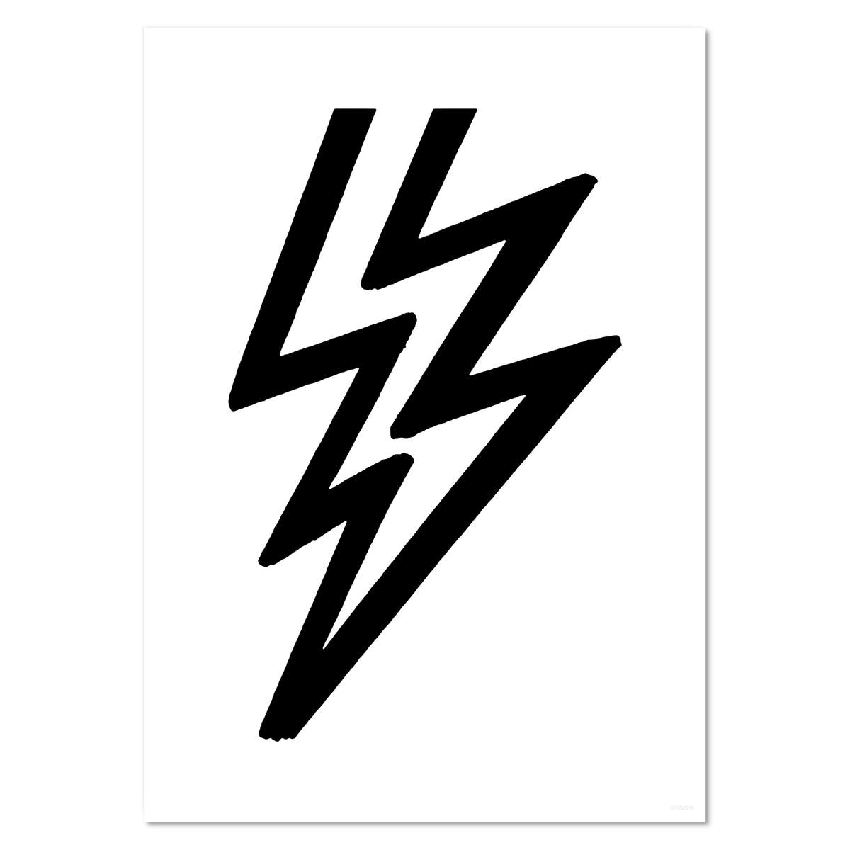 A4 'Lightning Bolt' Wall Poster / Print (PP00002218)