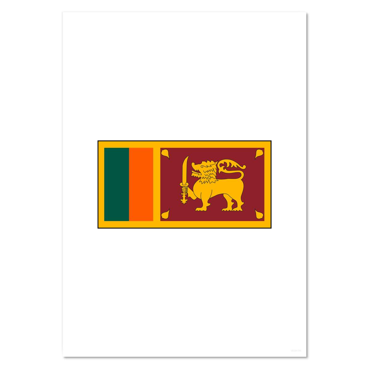 A4 'Sri Lanka Flag' Wall Poster / Print (PP00026178)