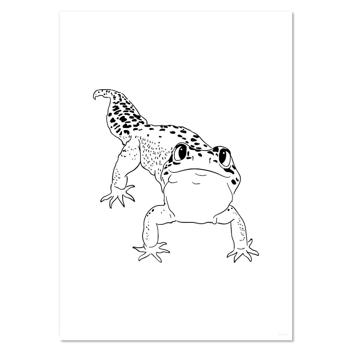 A4 'Happy Leopard Gecko' Wall Poster / Print (PP00063826)