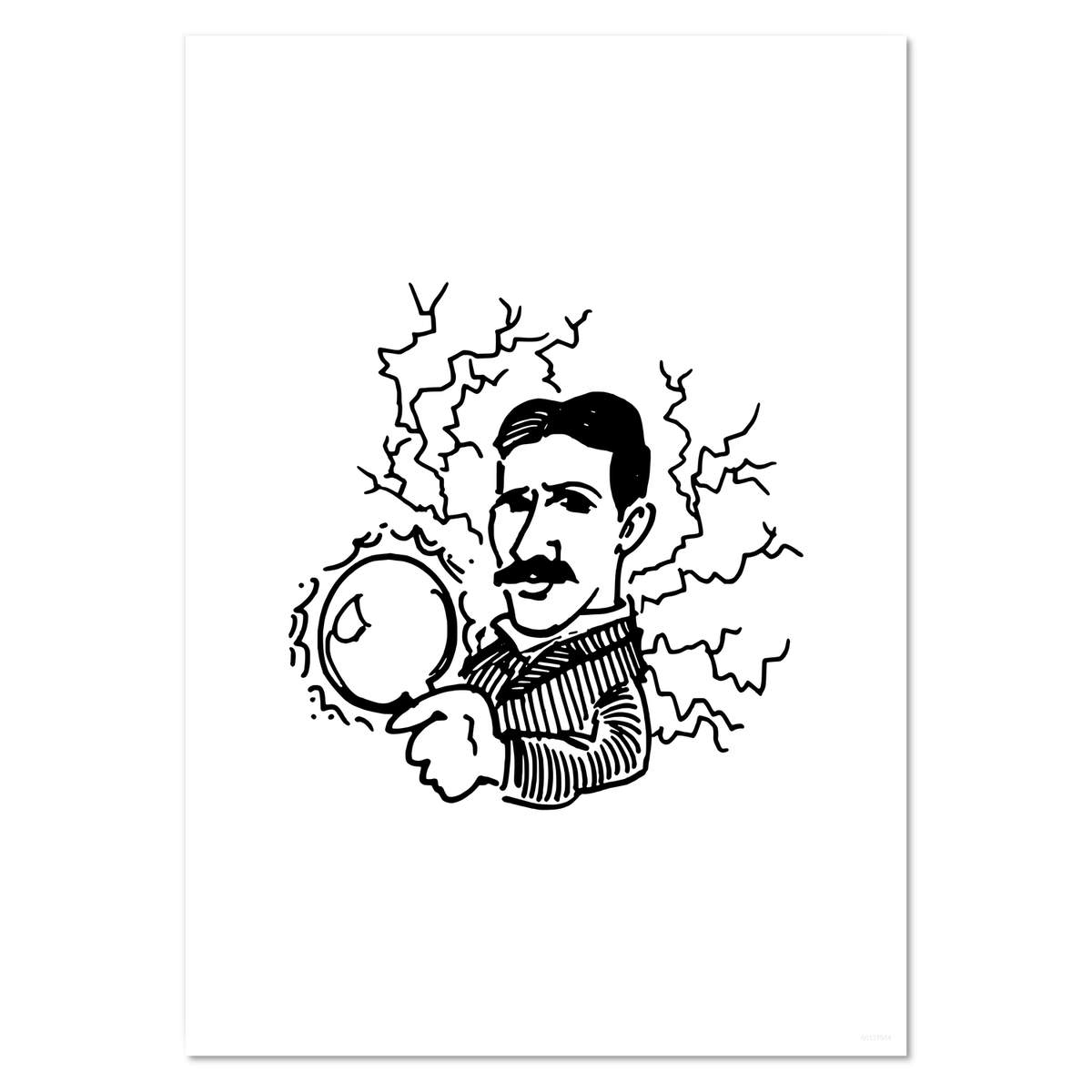 A4 'Nikola Tesla' Wall Poster / Print (PP00137954)
