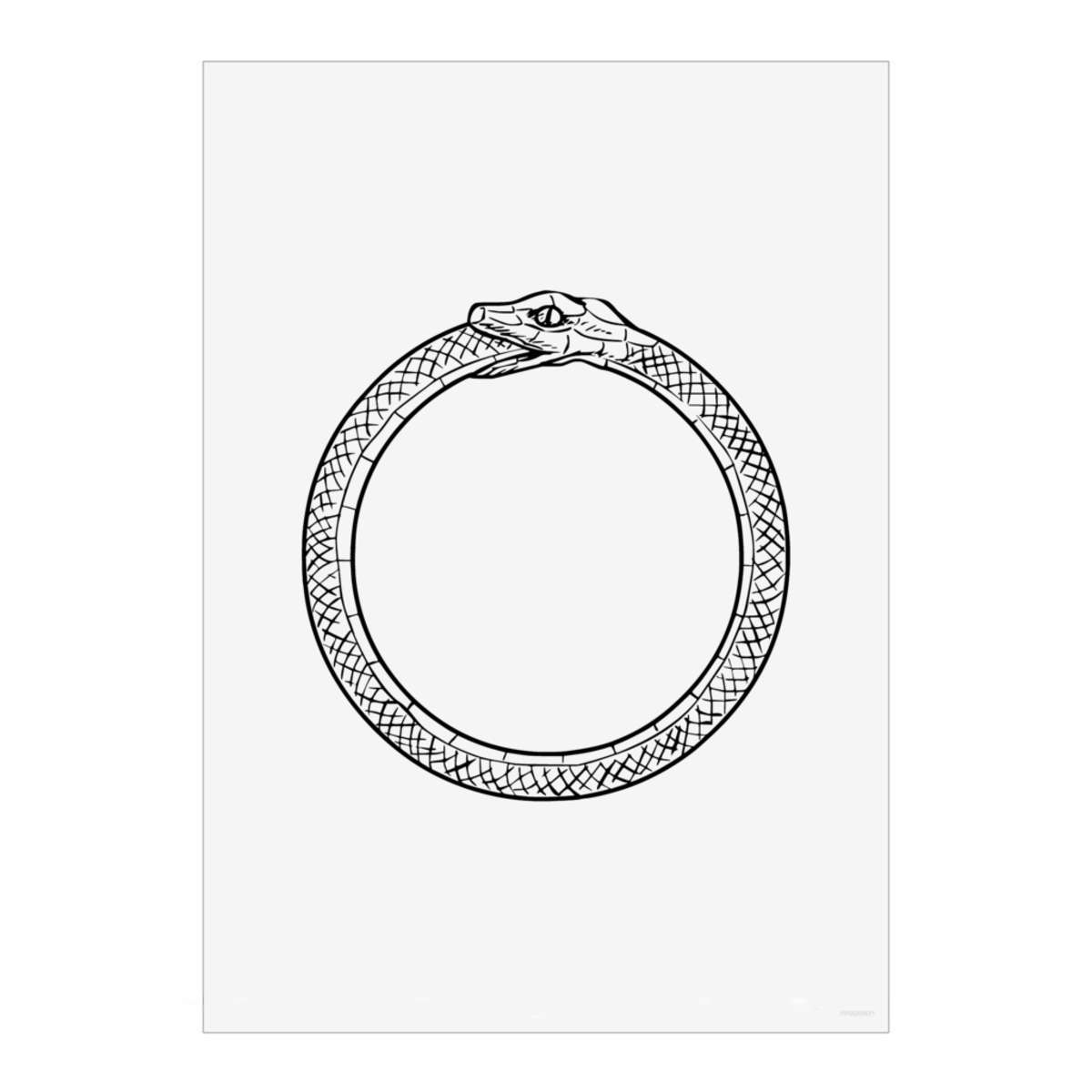 'Ouroboros' Wall Art Poster Print -  Unframed Artwork for Home Decor - A4 Portrait (PP00205671)
