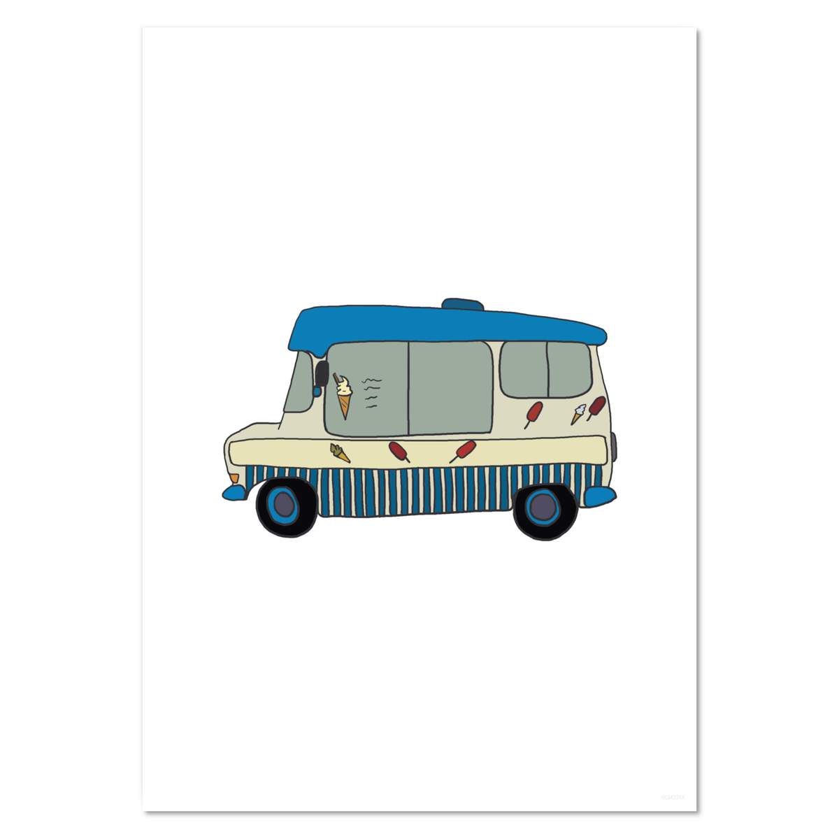 A4 'Ice cream van vintage ' Wall Poster / Print (PP00243766)