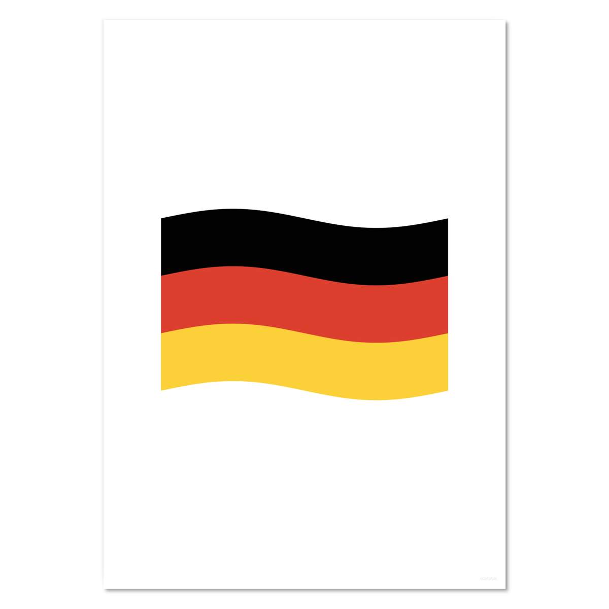 A4 'Waving German Flag' Wall Poster / Print (PP00262648)