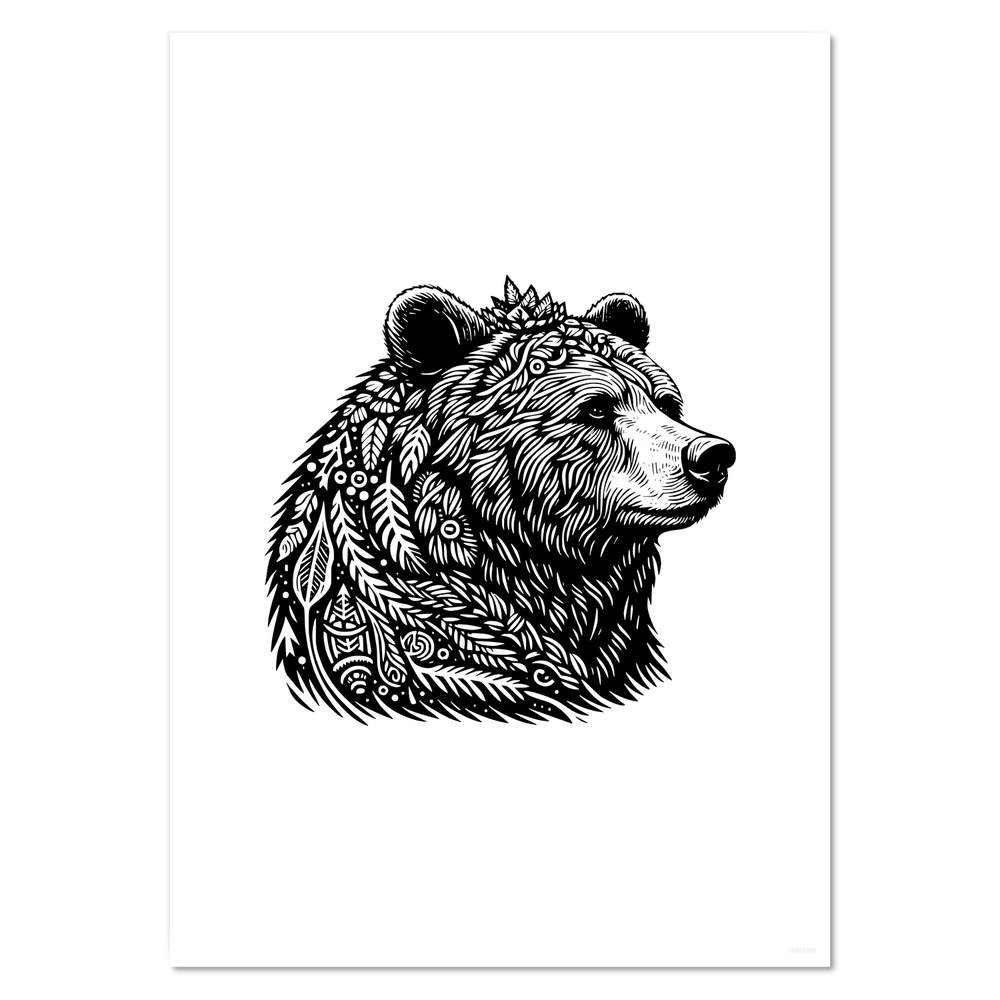 'Skandi Bear' Wall Posters / Prints (PP045503)