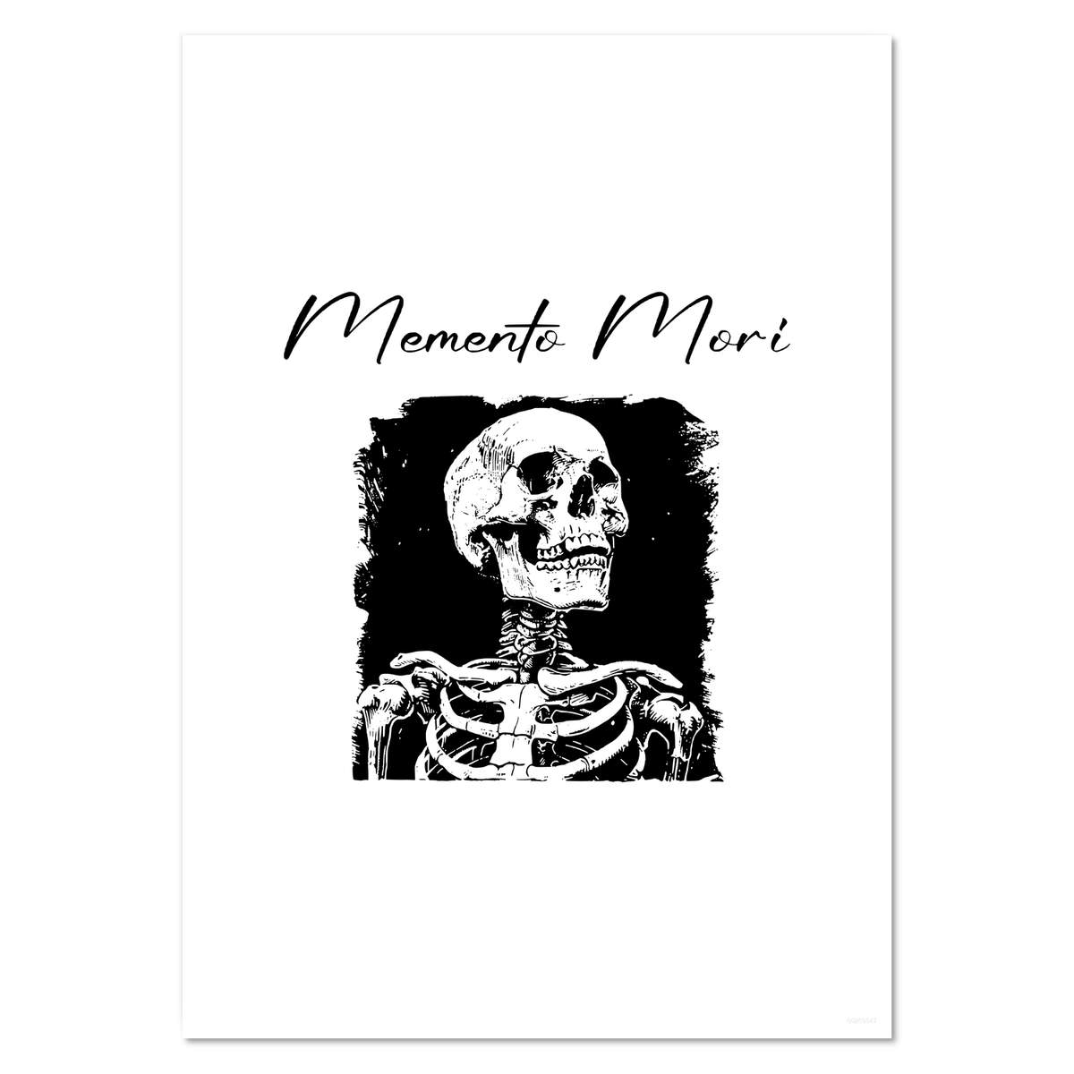 A4 'Memento Mori with Human Skeleton' Wall Poster / Print (PP00269547)