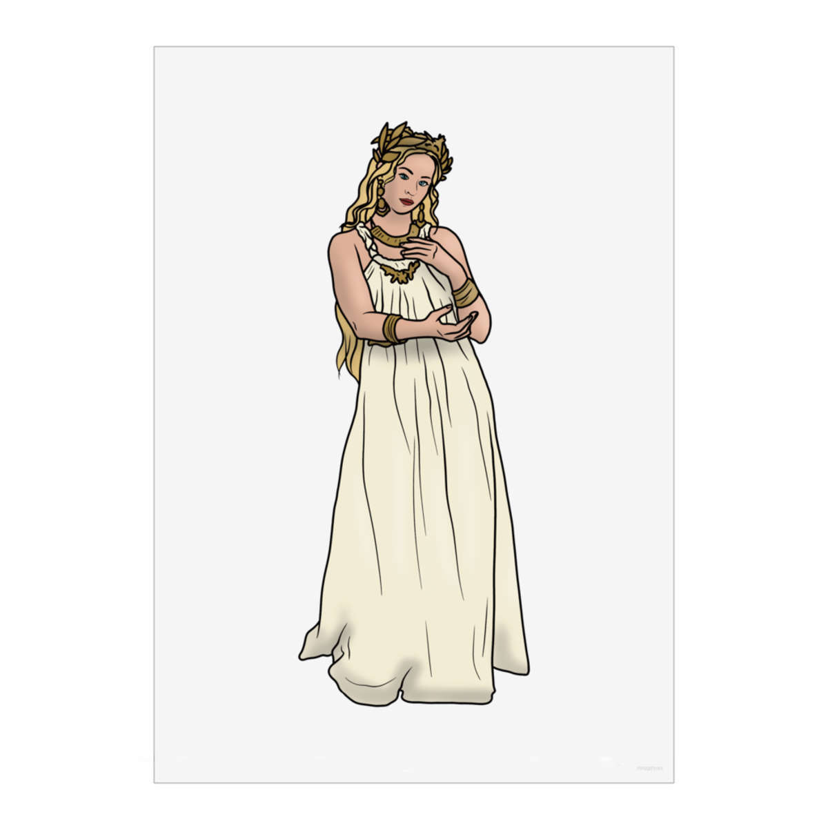 'Greek Goddess' Wall Art Poster - A4 Portrait - Unframed Wall Art Print for Home Decor - 297mm / 11.7in (PP00273143)