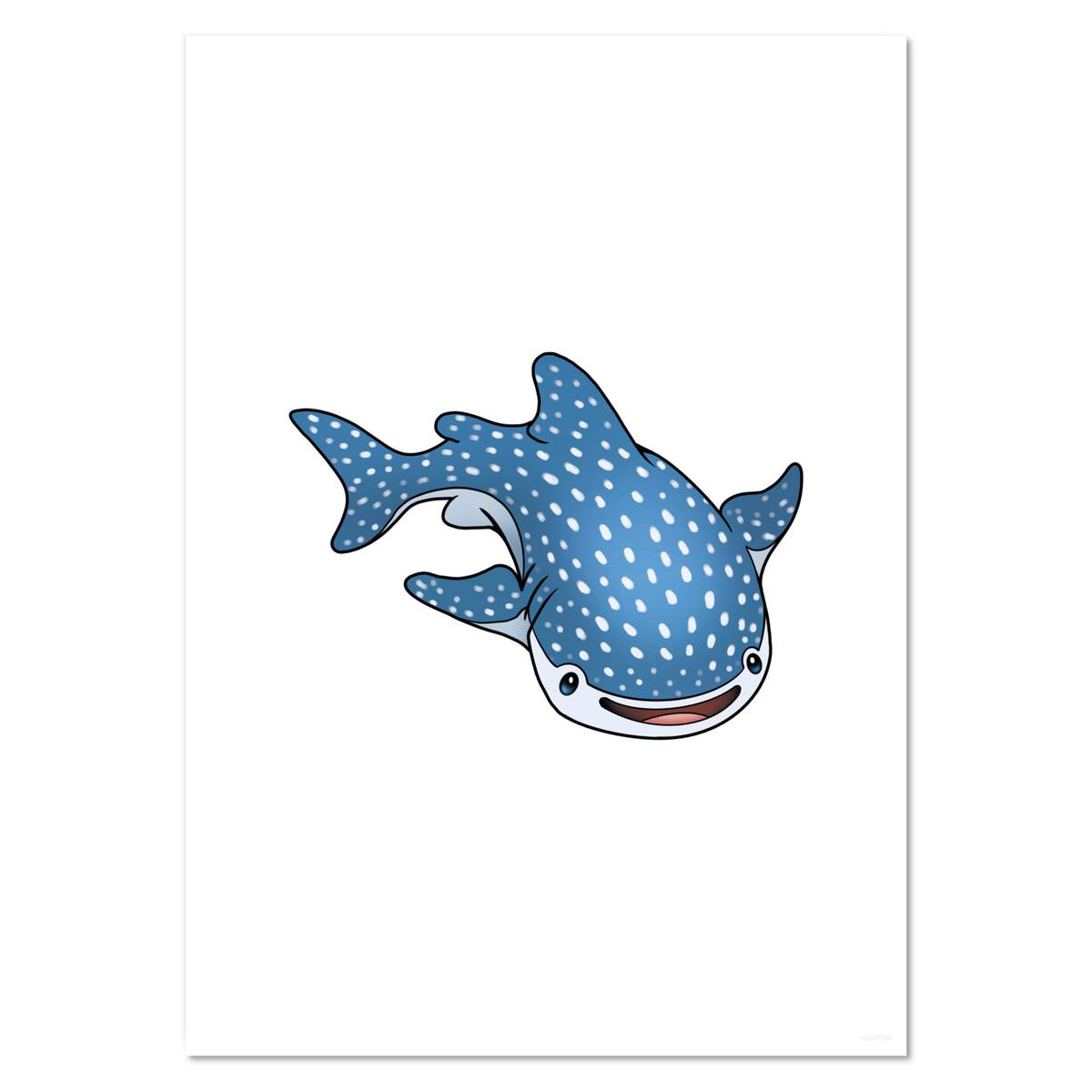 A4 'Cute Whale Shark' Wall Poster / Print (PP00286392)