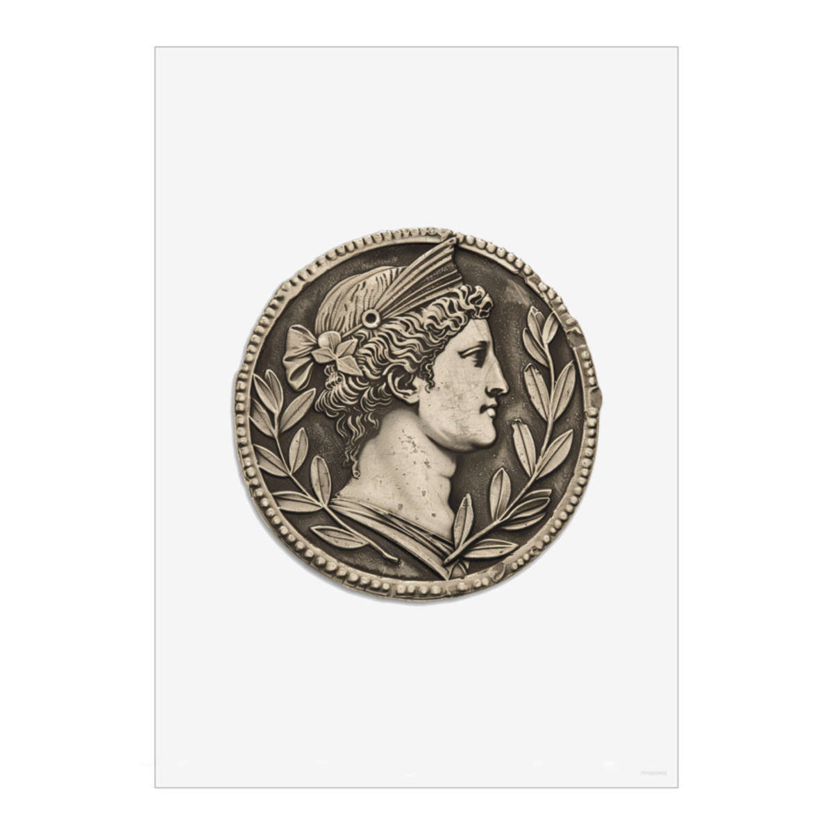 'Roman Coin' Wall Art Poster - A4 Portrait - Unframed Wall Art Print for Home Decor - 297mm / 11.7in (PP00289402)