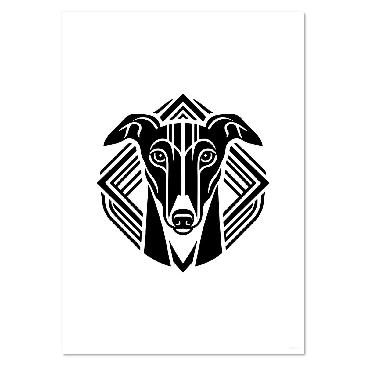 A4 'Art Deco Greyhound' Wall Poster / Print (PP00291982)