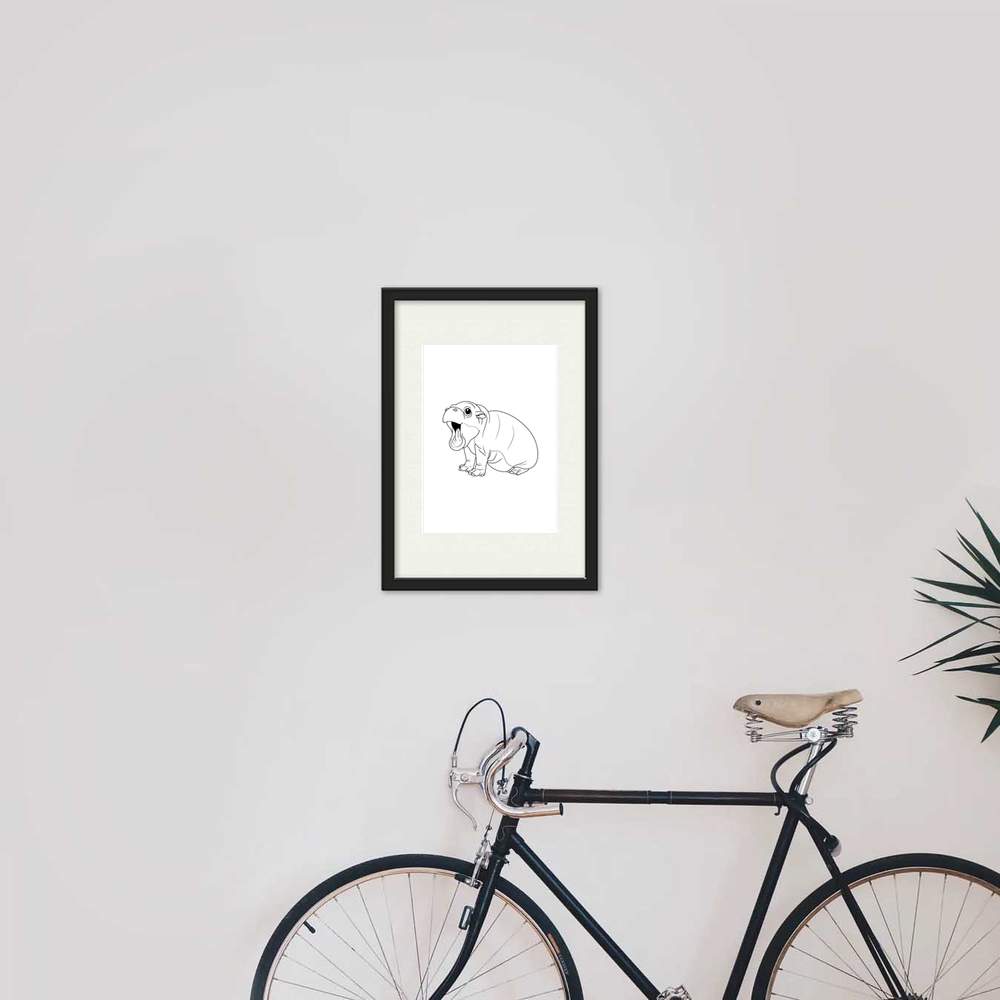 'Roaring Baby Pygmy Hippo' Wall Posters / Prints (PP050657) - Picture 6 of 14