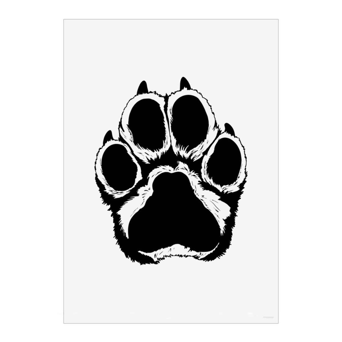 'Paw Print' Wall Art Poster Print -  Unframed Artwork for Home Decor - A4 Portrait (PP00299821)