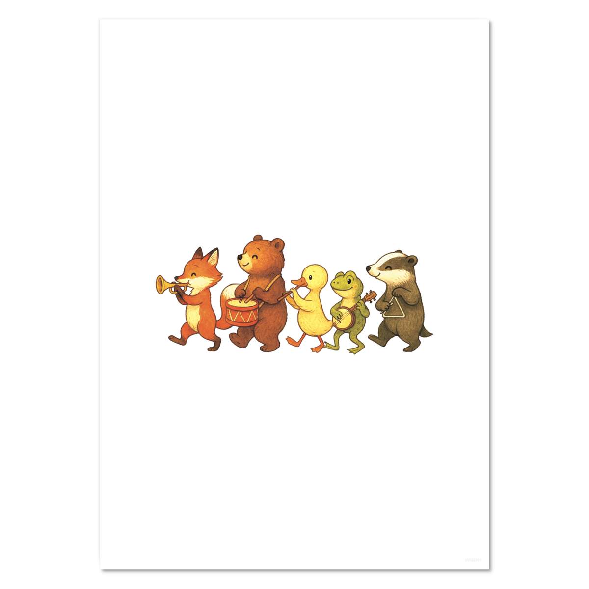 A4 'Musical Animal Parade' Wall Poster / Print (PP00322261)