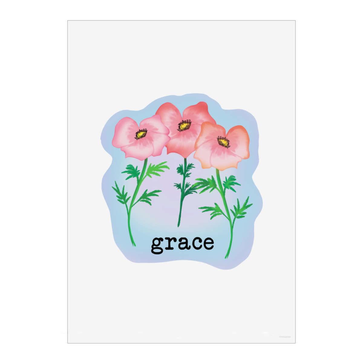 'Graceful Poppies' Wall Art Poster Print -  Unframed Artwork for Home Decor - A4 Portrait (PP00322399)