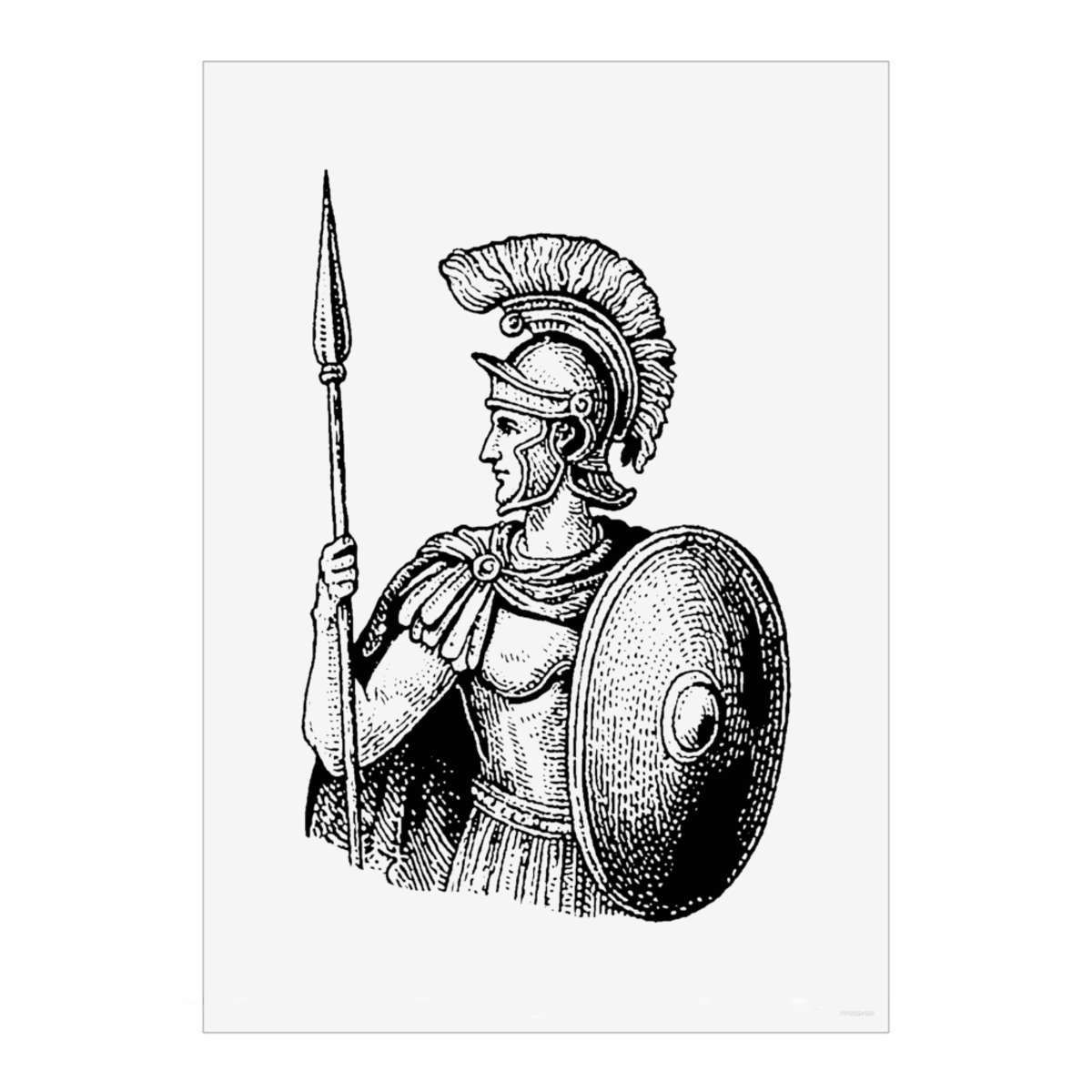 'Roman Soldier' Wall Art Poster - A4 Portrait - Unframed Wall Art Print for Home Decor - 297mm / 11.7in (PP00324929)