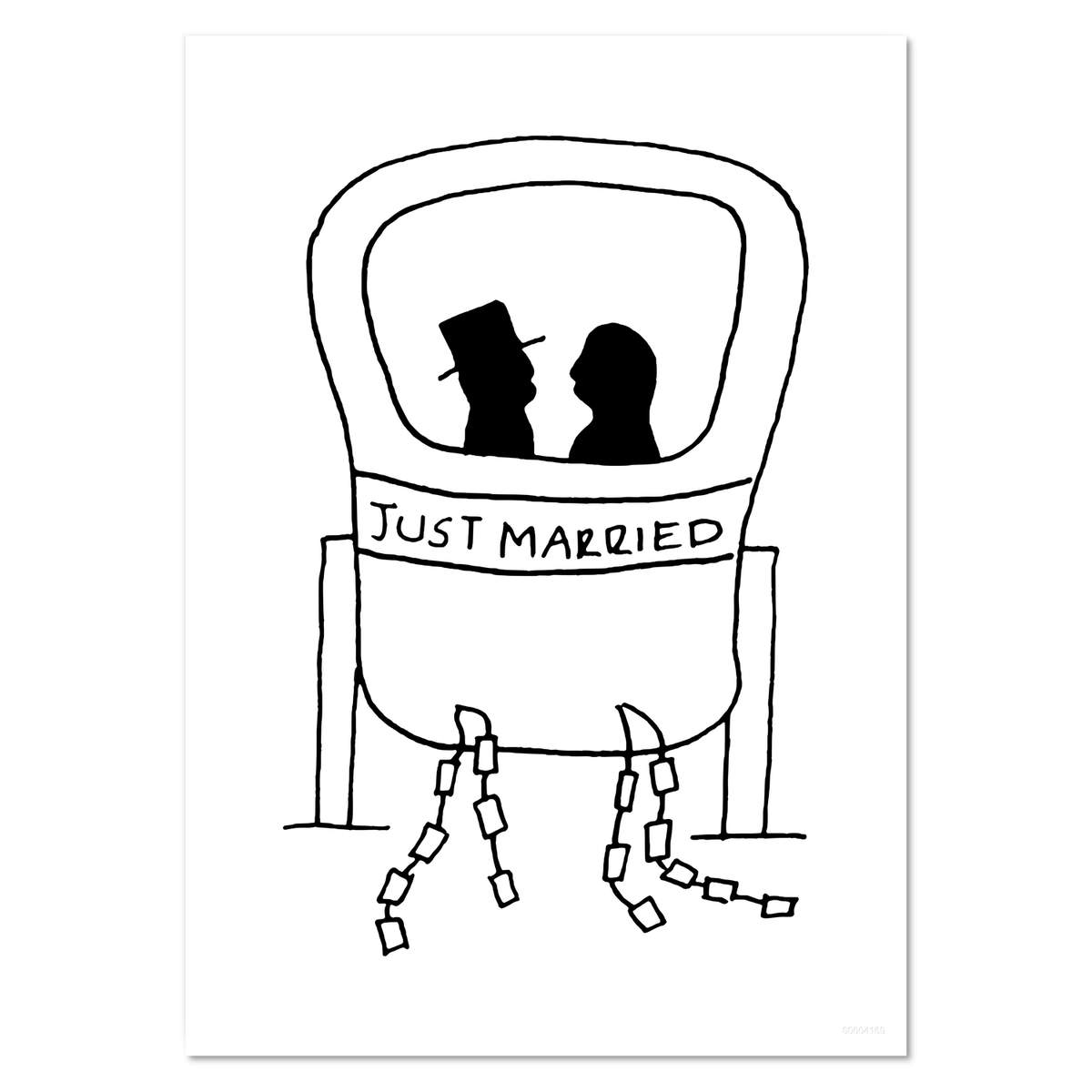 A5 'Just Married' Wall Poster / Print (PP00004169)