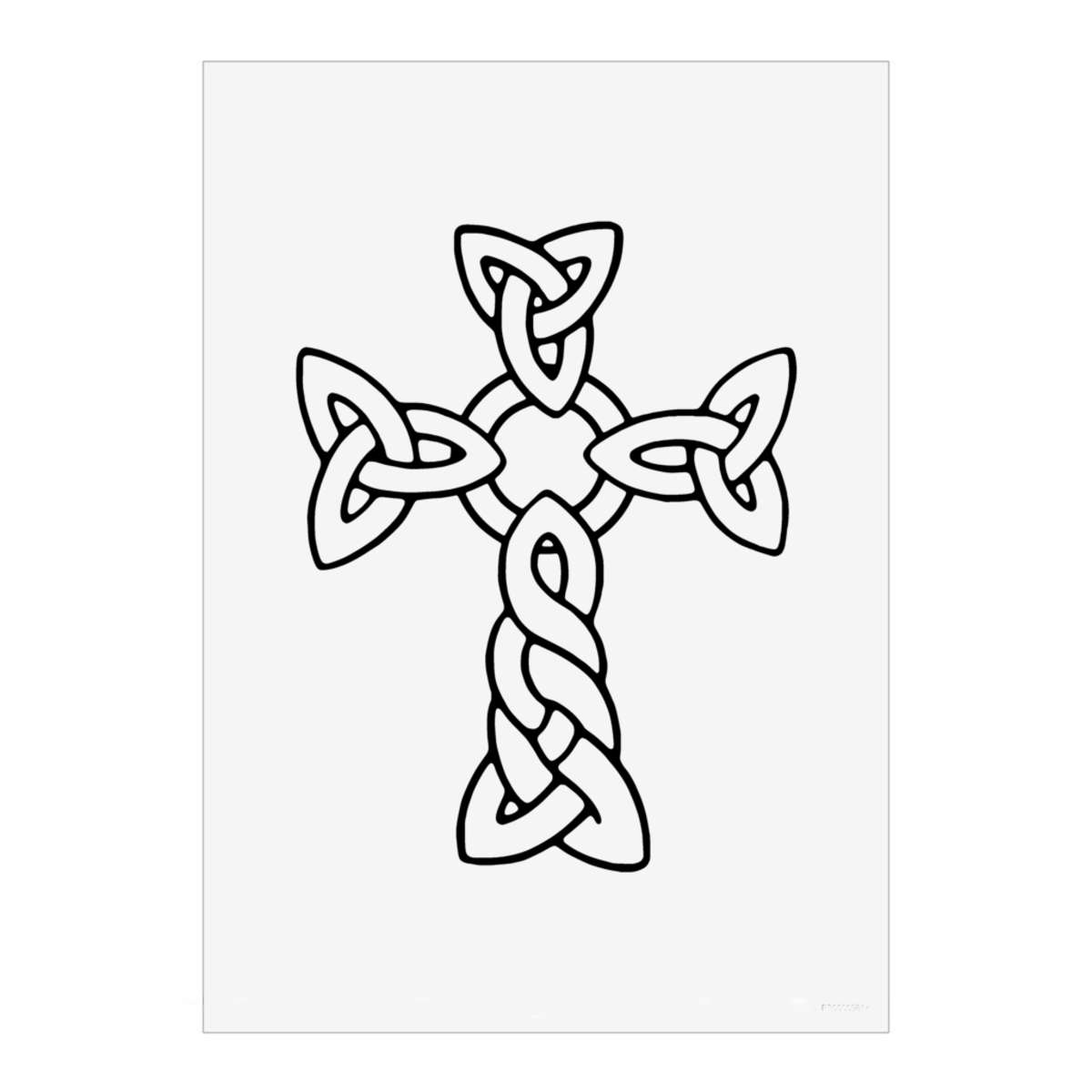 'Celtic Cross' Unframed Wall Art Poster - Decorative Print for Home Decor (PP019940)
