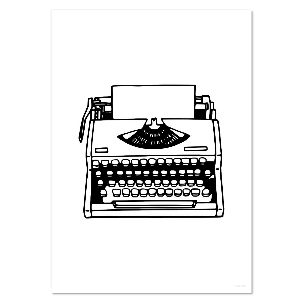 A5 'Vintage Typewriter' Wall Poster / Print (PP00009913)