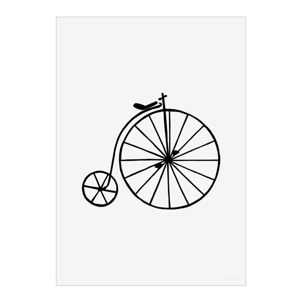 'Penny Farthing' Unframed Wall Art Poster - Decorative Print for Home Decor (PP024136)