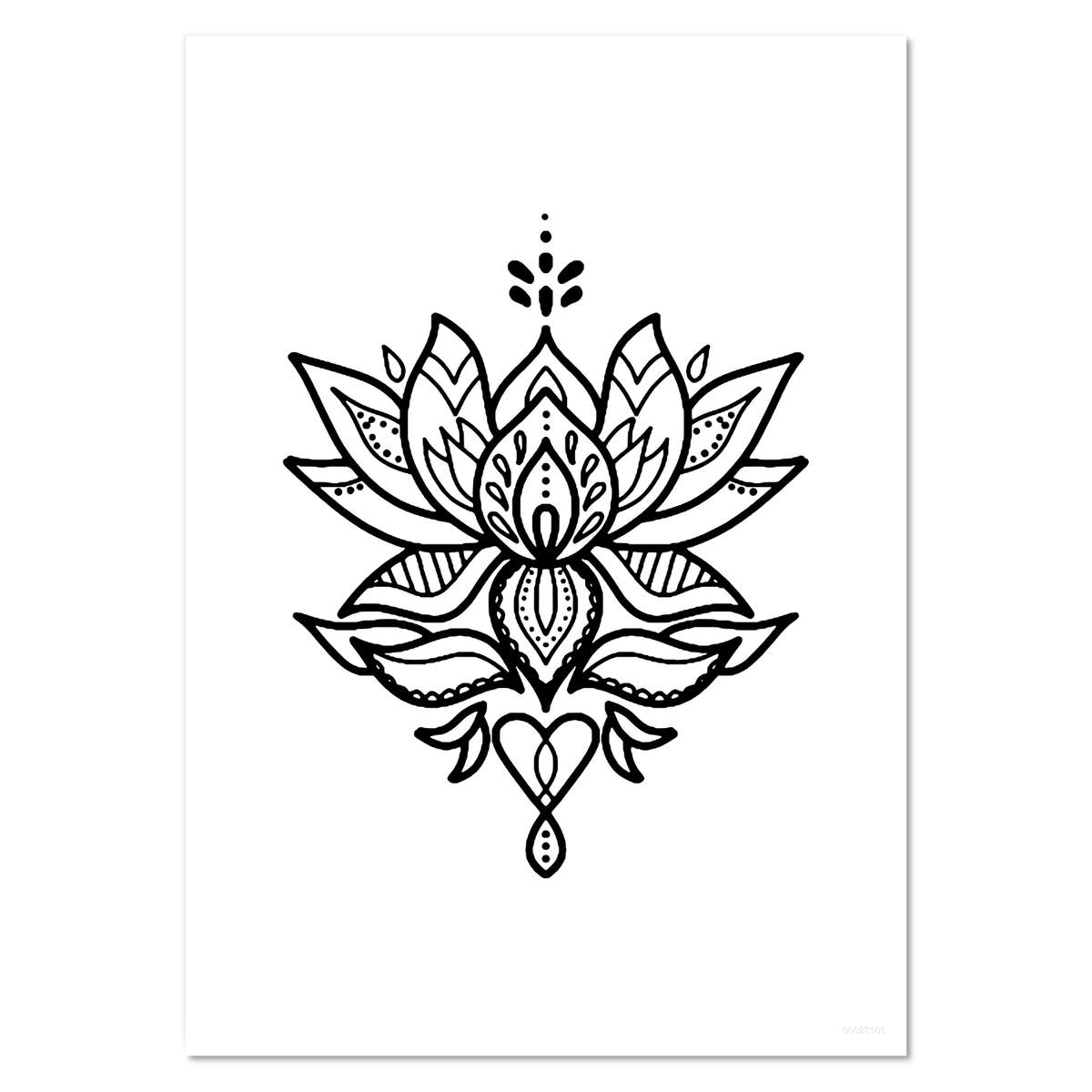 'Lotus Mandala' Wall Posters / Prints (PP019370)