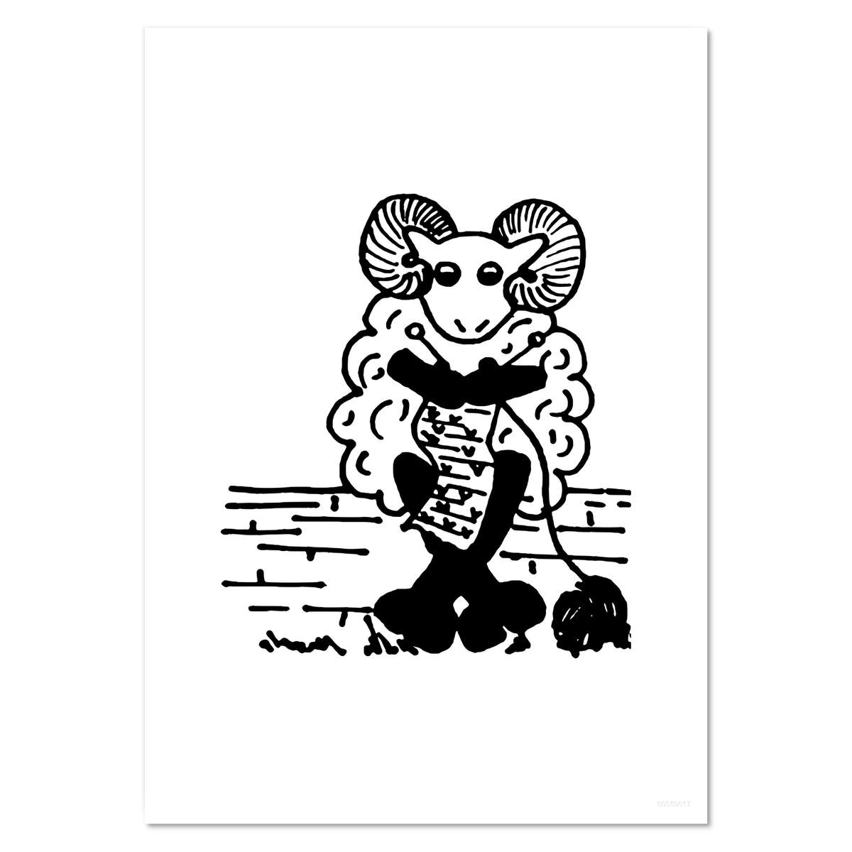 'Knitting Sheep' Wall Posters / Prints (PP006518)