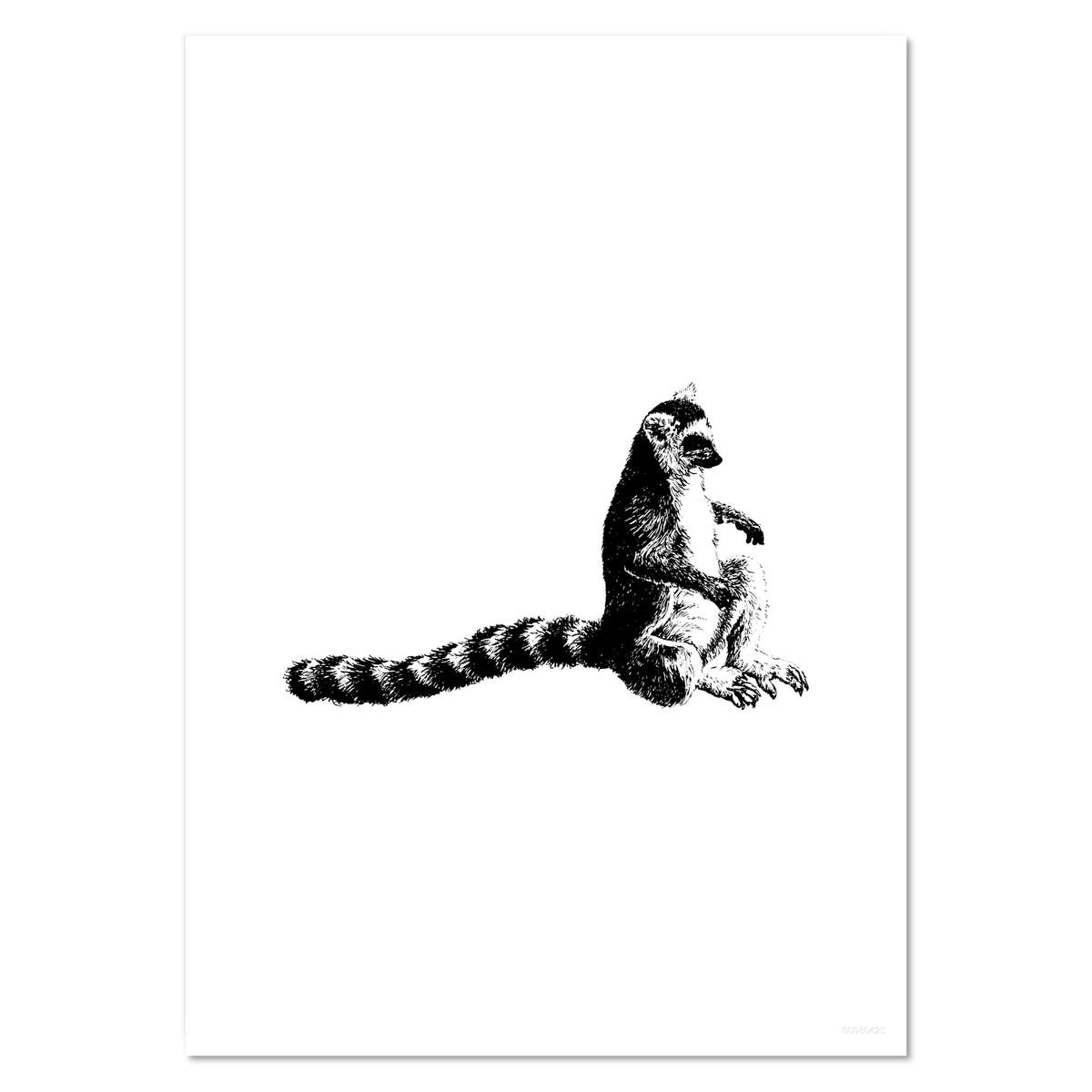 A5 'Ring Tailed Lemur' Wall Poster / Print (PP00080425)
