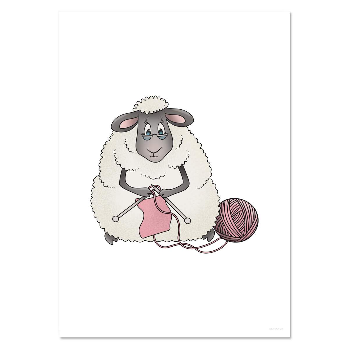'Knitting Sheep' Wall Posters / Prints (PP028542)